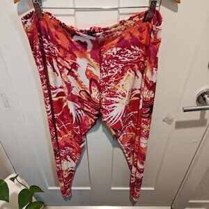 ROUGE COLLECTION MULTICOLORED PRINT LEGGINGS SIZE 3X NEW WITH OUT TAGS